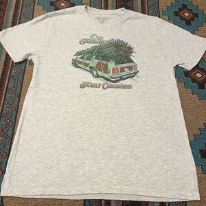 Old Fashioned Family Christmas Graphic Tee - Gray